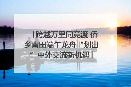 跨越万里同竞渡 侨乡青田端午龙舟“划出”中外交流新机遇